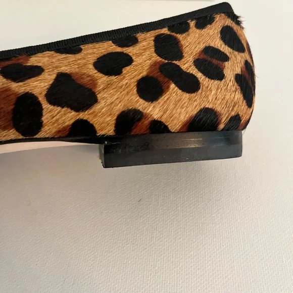 Frances Valentine Animal Print Flats with Black Trim - Picture 5 of 14
